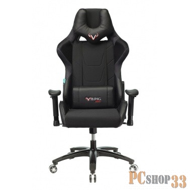 Кресло игровое Бюрократ VIKING 4 AERO BLACK EDITION черный искусст.кожа/ткань