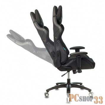 Кресло игровое Бюрократ VIKING 4 AERO BLACK EDITION черный искусст.кожа/ткань