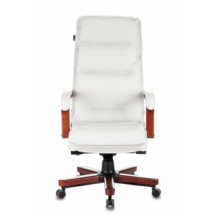 Кресло руководителя Бюрократ T-9927WALNUT/IVORY слоновая кость кожа крестовина дерево