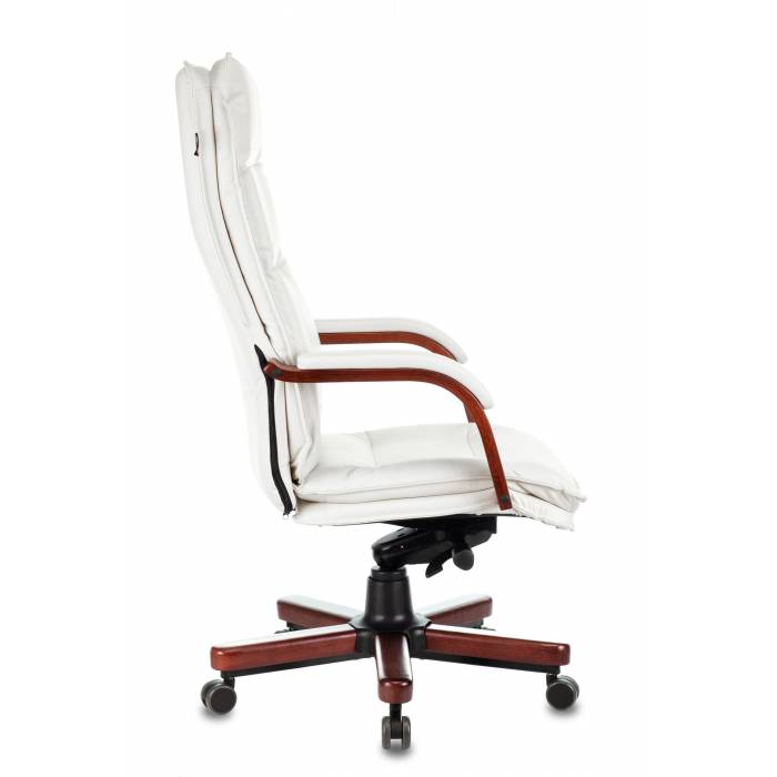 Кресло руководителя Бюрократ T-9927WALNUT/IVORY слоновая кость кожа крестовина дерево