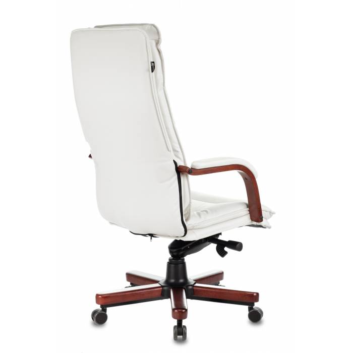 Кресло руководителя Бюрократ T-9927WALNUT/IVORY слоновая кость кожа крестовина дерево
