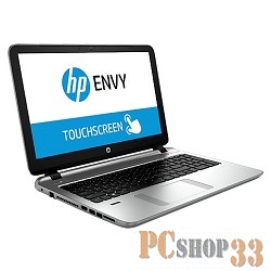 Ноутбук HP Envy 15-k154nr Core i7-4510U/16Gb/256Gb/DVD/GTX850M 4Gb/15.6/FHD/Touch/1024x576/Win 8.1/silver/BT2.1/6c/WiFi/Cam