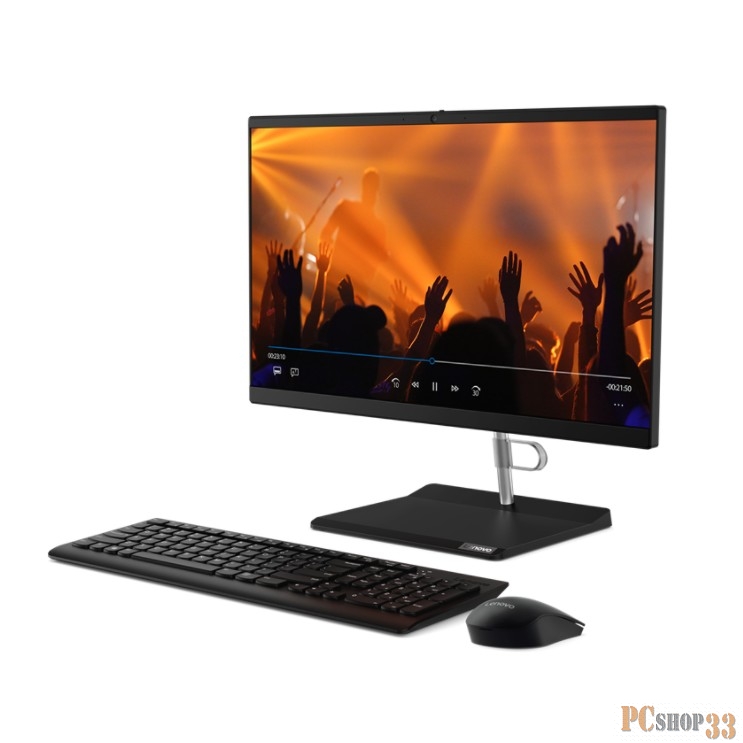 Моноблок Lenovo V50a-24IMB 23,8 i7-10700T, 8GB, 256GB SSD M.2, Intel UHD 630, WiFi, BT, DVD-RW, USB KB&Mouse, NoOS, 1Y OS