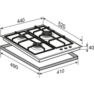 Газовая варочная панель Zigmund & Shtain M 21.4 W
