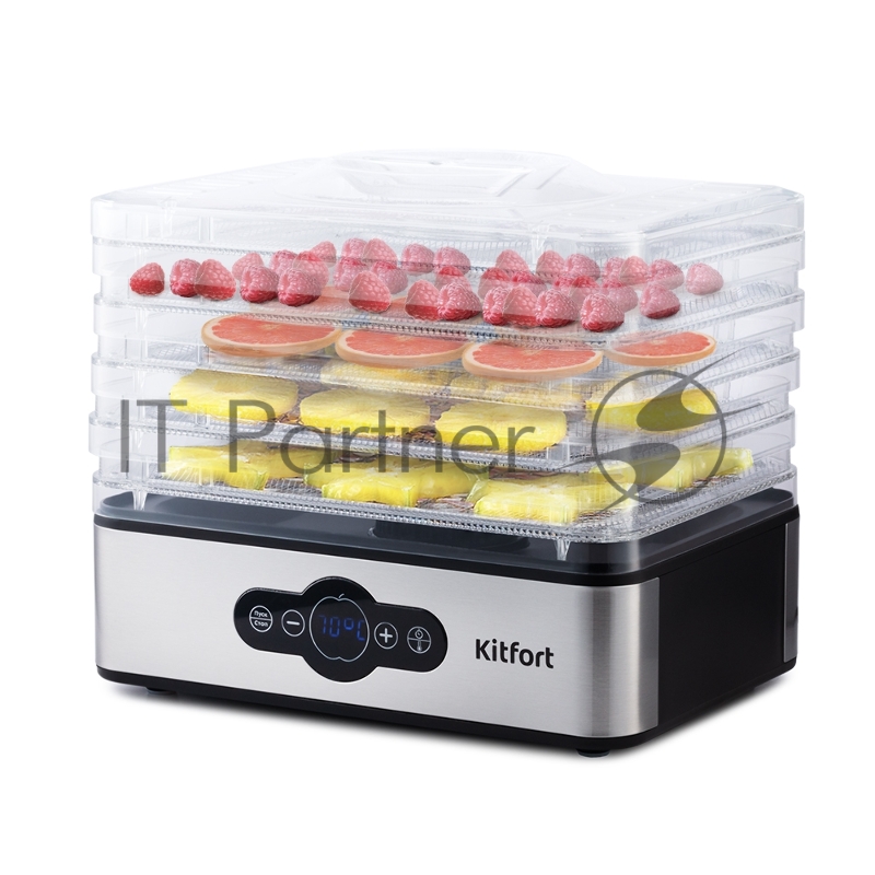 Сушка для фруктов и овощей Kitfort KT-1914 5под. 240Вт черный