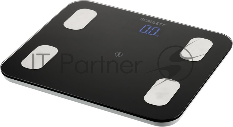 Весы Scarlett SC-BS33ED46 (черный)Тип: Диагностические Материал корпуса: ABS-пластик и закаленное стекло Максимальный вес, кг: 150 Цена деления, г: 100 Измерение уровня жира: Да Измерение уровня воды: Да Измерение мышечной массы: Да Измерение костной