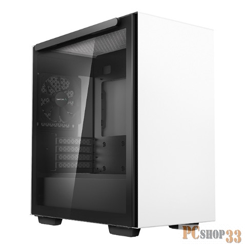 Корпус Deepcool MACUBE 110 WH без БП, боковое окно (закаленное стекло), белый, mATX