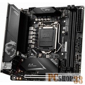 Материнская плата MSI MPG B460I GAMING EDGE WIFI Soc-1200 Intel B460 2xDDR4 mini-ITX AC`97 8ch(7.1) 2.5Gg RAID+HDMI+DP