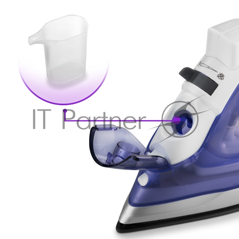 Утюг Kitfort KT-2603 1300Вт белый/фиолетовый