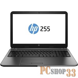Ноутбук HP 255 15.6 1366x768, AMD E1-2100 1GHz, 2Gb, 500Gb, привода нет, WiFi, BT, Cam, DOS, серый