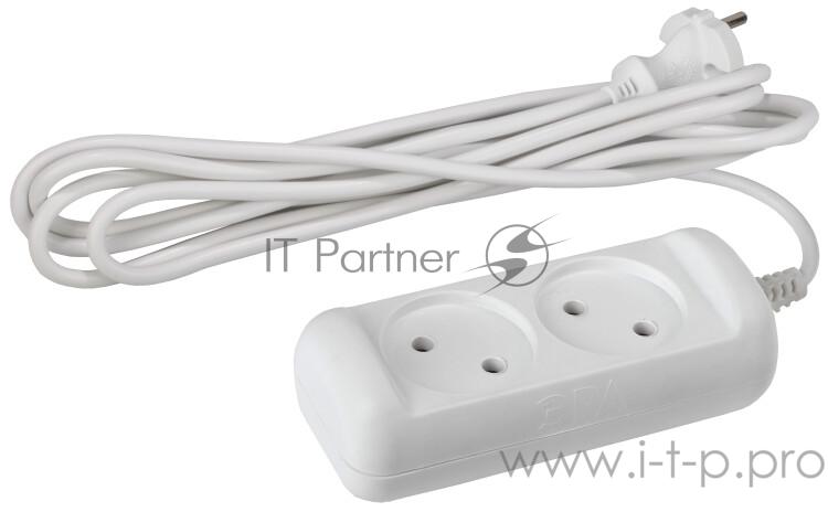 Удлинитель ЭРА Б0028359 U-2-1,5m-2x1 без заземления 2 гнезда 1,5 м {полипропилен, 2х1 мм2}