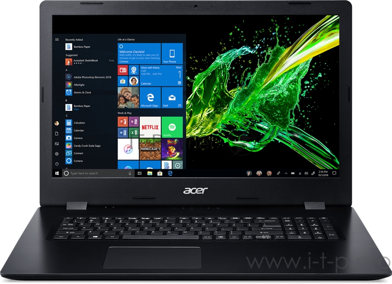 Ноутбук Acer Aspire A317-51G-31ZW 17.3(1920x1080 (матовый) IPS)/Intel Core i3 10110U(2.1Ghz)/8192Mb/512SSDGb GeForce MX230(2048Mb)/Cam/BT/WiFi/war 1y/2.8kg/Black/W10Pro