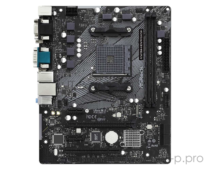 Материнская плата AMD A520 SAM4 MATX A520M-HDVP/DASH ASROCK