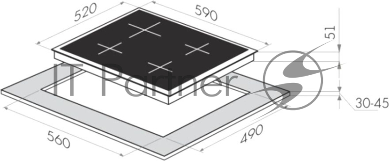 Газовая варочная панель MAUNFELD EGHG.64.63CBG/G