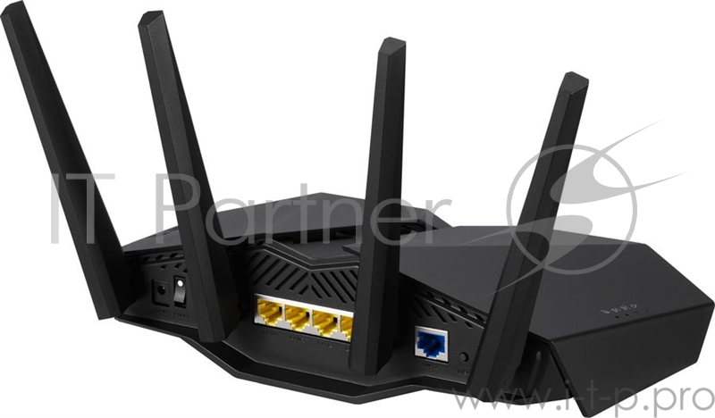 Роутер ASUS RT-AX82U // роутер 802.11b/g/n/ac/ax, до 574 + 4804Мбит/c, 2,4 + 5 гГц, 4 антенны, USB, GBT LAN 90IG05G0-MO3R10