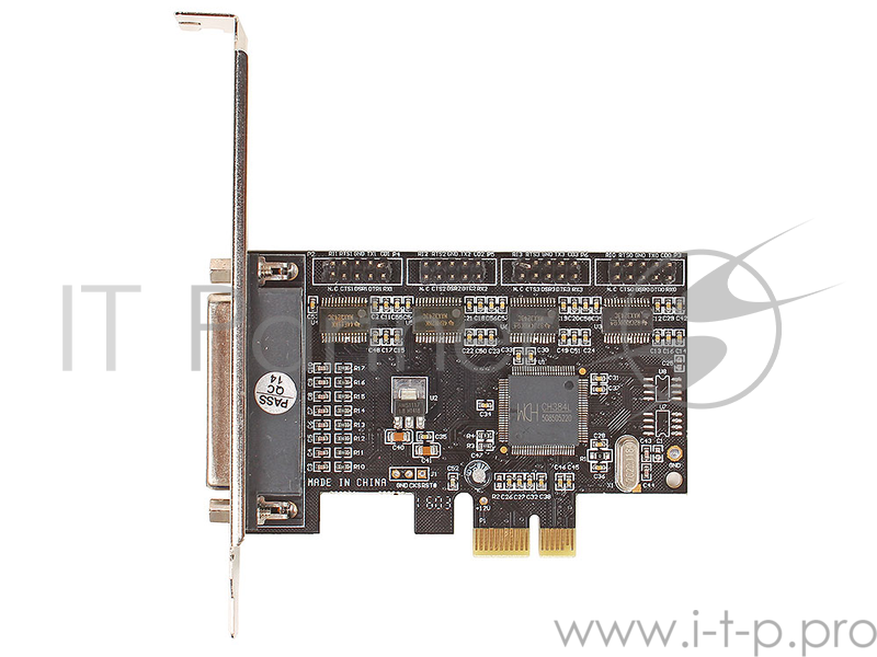 Контроллер ORIENT XWT-PE4S1PV2, PCI-E to COM 4-port + LPT 1-port (WCH CH384) oem