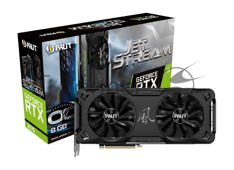 Видеокарта PALIT NE63070T19P2-1040J RTX3070 JETSTREAM OC 8G GDDR6 256bit 3-DP HDMI
