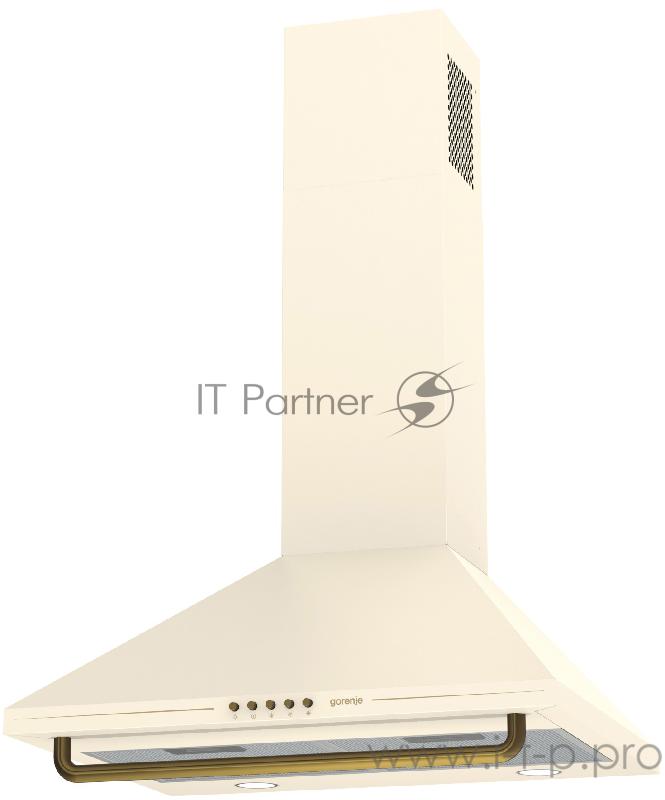 Вытяжка GORENJE WHC63CLI Настенная вытяжка, ширина 60 см, 650 м3/ч, Отвод воздуха и рециркуляция, цвет: слоновая кость