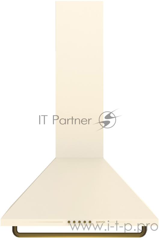 Вытяжка GORENJE WHC63CLI Настенная вытяжка, ширина 60 см, 650 м3/ч, Отвод воздуха и рециркуляция, цвет: слоновая кость