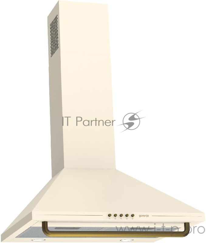 Вытяжка GORENJE WHC63CLI Настенная вытяжка, ширина 60 см, 650 м3/ч, Отвод воздуха и рециркуляция, цвет: слоновая кость