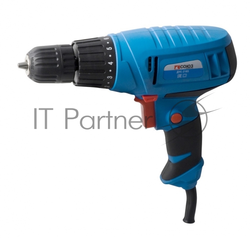 Дрель, Шуруповерт СОЮЗ ДУС-2165 Дрель-шуруповерт электрическая СОЮЗ, 650Вт, 0-750 об/мин, РЕГ ОБОР, б/заж патрон 10мм ДУС-2165