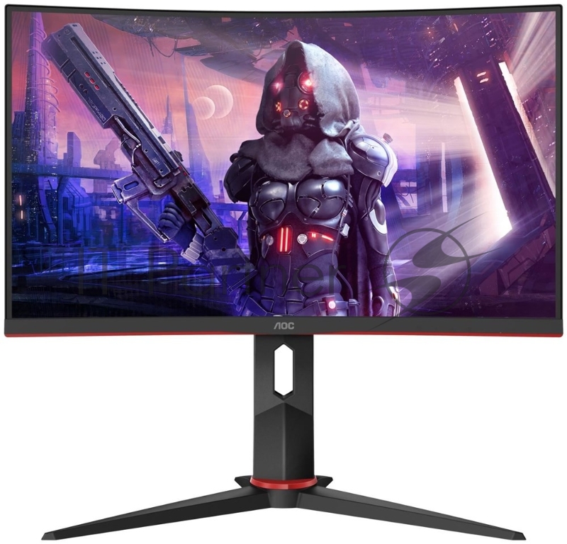 МОНИТОР 27 AOC C27G2U Black-Red (VA, изогнутый, 1920x1080, 165Hz, 1 ms, 178°/178°, 250 cd/m, 80M:1, +2xHDMI 1.4, +Displ