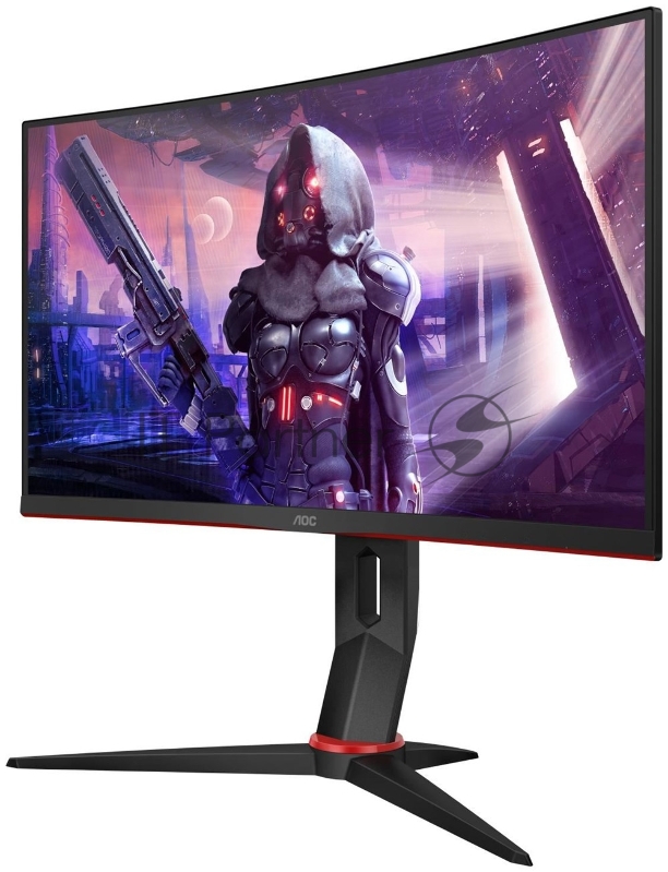 МОНИТОР 27 AOC C27G2U Black-Red (VA, изогнутый, 1920x1080, 165Hz, 1 ms, 178°/178°, 250 cd/m, 80M:1, +2xHDMI 1.4, +Displ