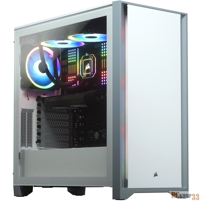 4000D Tempered Glass Mid-Tower, White CC-9011199-WW