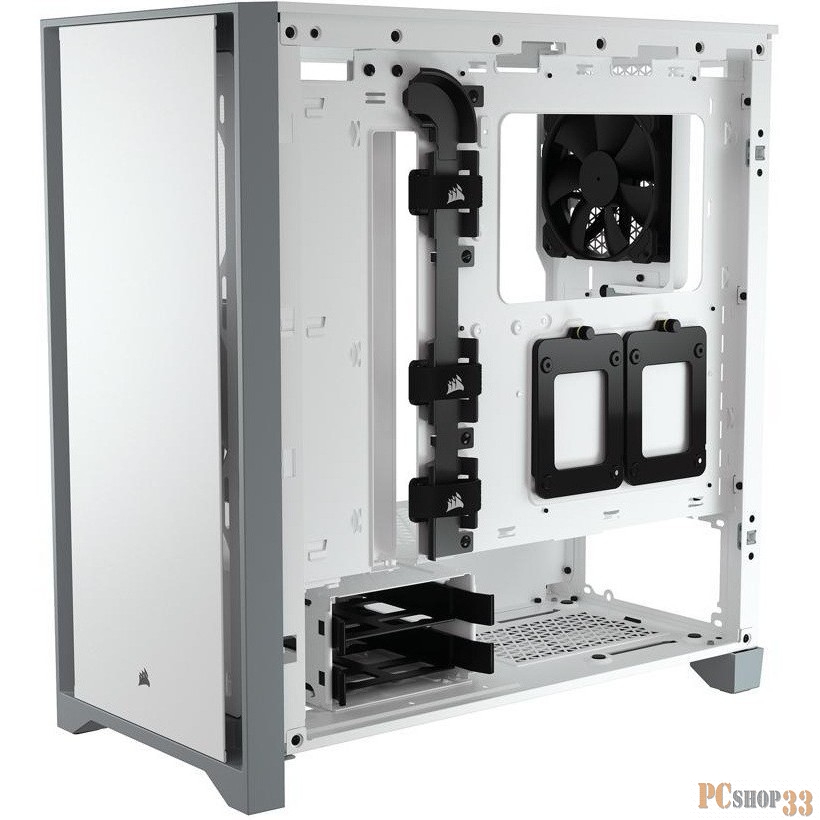 4000D Tempered Glass Mid-Tower, White CC-9011199-WW