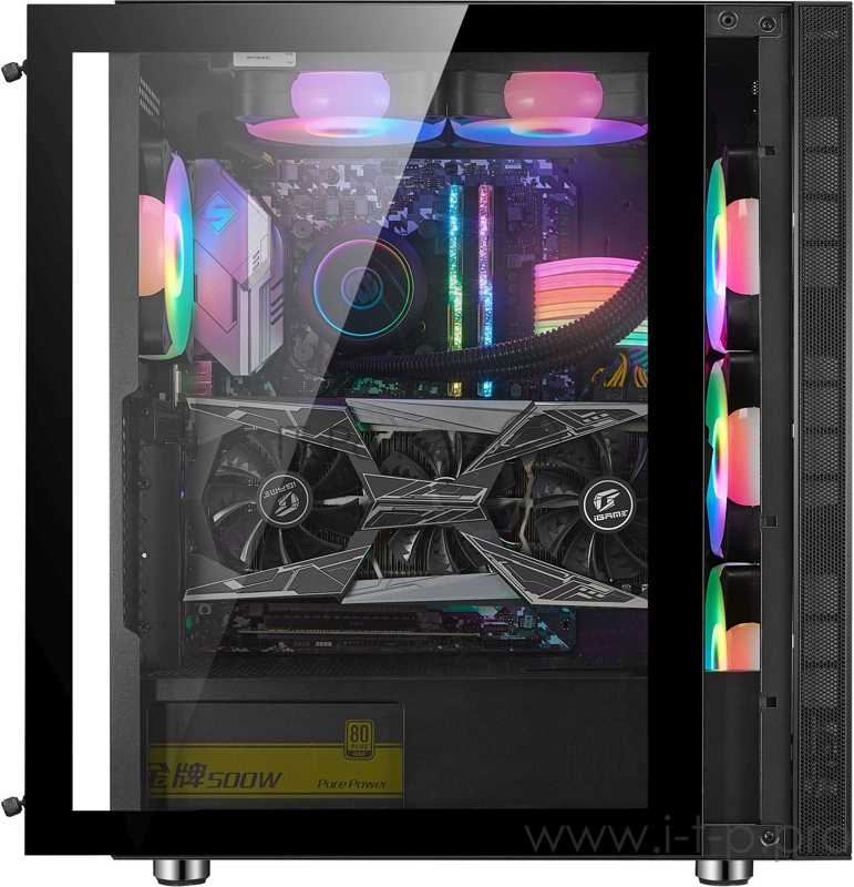 Корпус Formula F-3703 черный без БП ATX 5x120mm 4x140mm 2xUSB2.0 1xUSB3.0 audio