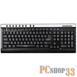 Клавиатура Oklick 380M black/silver USB Multimedia 337140