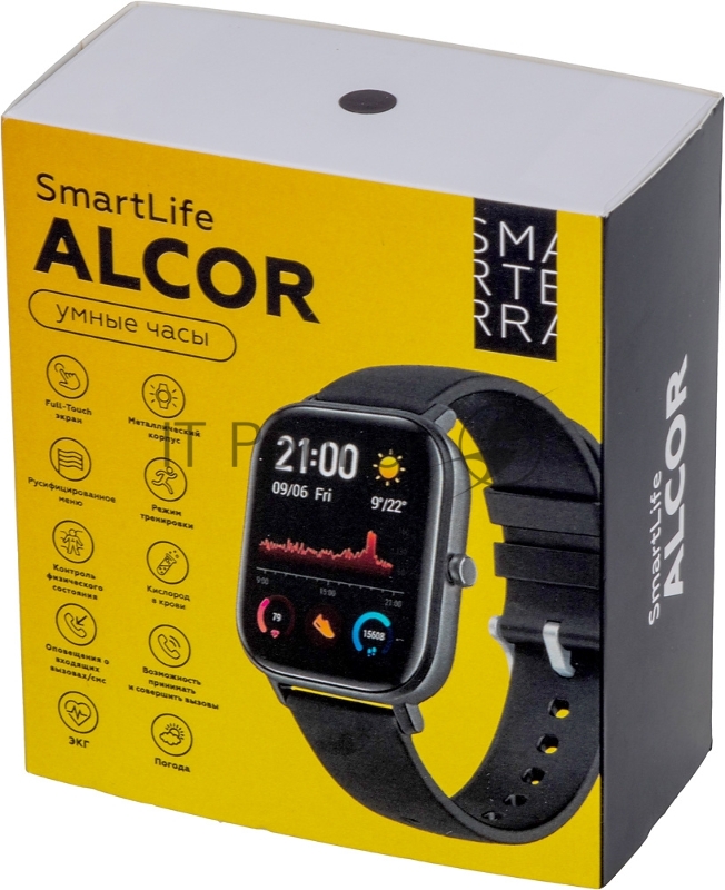 Умные часы Smarterra SmartLife Alcor (черный)
