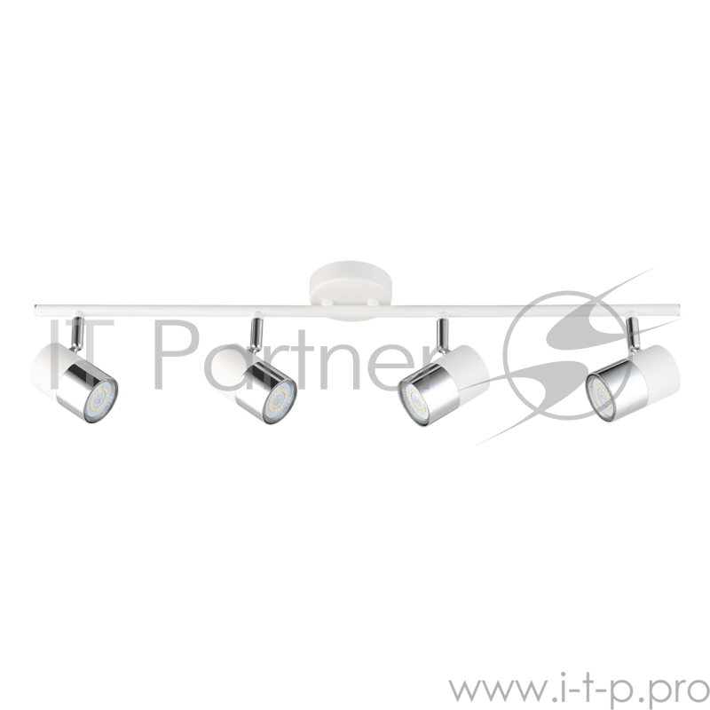 Светильник Hiper Светильник встраиваемый Белый + Хром H078-4 Поворотный, мощность ламп до 50Вт Размер 67х8