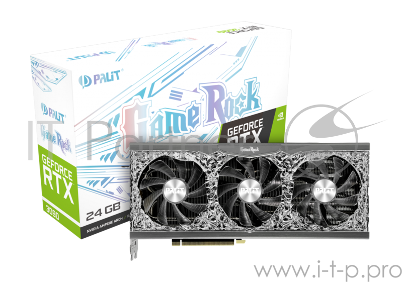Видеокарта Palit RTX3090 GAMEROCK 24G GDDR6X 384bit 3-DP HDMI