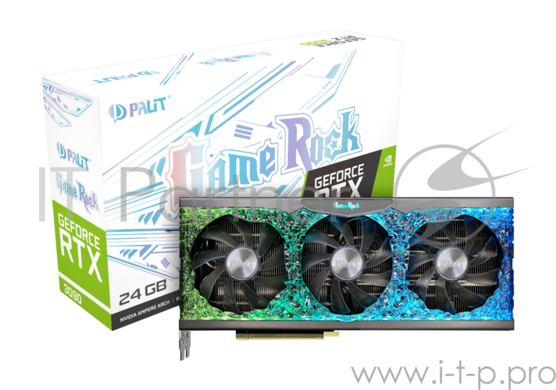 Видеокарта Palit RTX3090 GAMEROCK 24G GDDR6X 384bit 3-DP HDMI