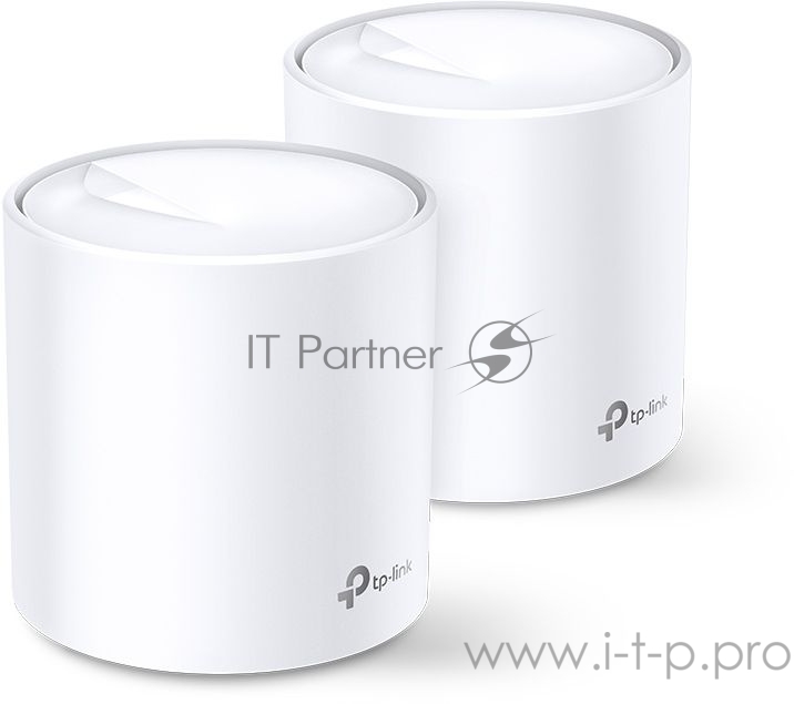 Система TP-Link Mesh AX3000 Whole Home Wi-Fi System, Wi-Fi 6, 2402Mbps (4 streams) at 5GHz and 574Mbps (2 streams) at 2.4GHz, 2 Gigabit ports of each unit, support OFDMA, MU-MIMO, 802.11k/v/r seamless roaming, support WPA3, HomecareTM system, easy s