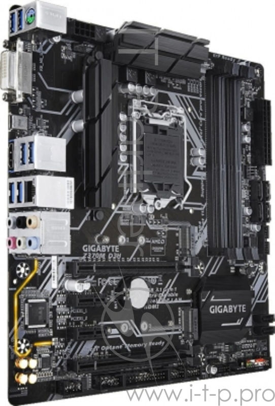 Мат. плата Socket1151 GIGABYTE Z370M D3H (iZ370, 4xDDR4, M.2, SATA III, RAID, 2xPCI-E, DVI, HDMI, 1Гбит LAN, USB3.1, mATX)