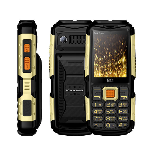 Мобильный телефон BQ 2430 Tank Power Black&gold