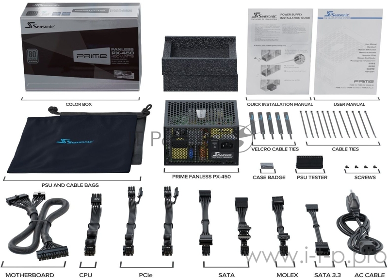 Блок питания SEASONIC PRIME Fanless PX-450 SSR-450PL