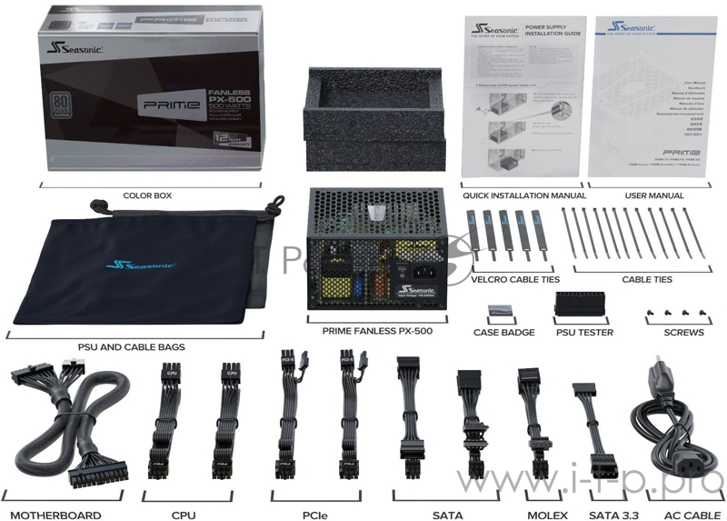Блок питания SEASONIC PRIME Fanless PX-500 SSR-500PL