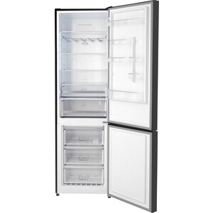 Холодильник HIBERG RFC-400DX NFGB (черное стекло)NoFrost COMBI ШхГхВ: 595х635х2000мм V=380/351 л (257л/94л) Класс A+ 4 полки Фреон R600a Полка для вина 2 выдвижных ящика. Отделение с рег. ур. влажности. кл.к. SN-T 42 дБ . Цвет: черное стекло