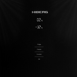 Холодильник HIBERG RFC-400DX NFGB (черное стекло)NoFrost COMBI ШхГхВ: 595х635х2000мм V=380/351 л (257л/94л) Класс A+ 4 полки Фреон R600a Полка для вина 2 выдвижных ящика. Отделение с рег. ур. влажности. кл.к. SN-T 42 дБ . Цвет: черное стекло