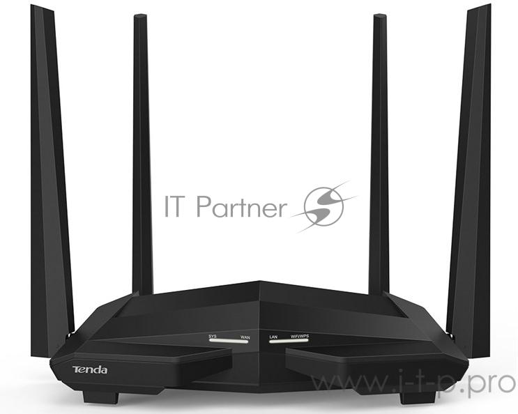 Сетевое оборудование TENDA AC10U AC10U Двухдиапазонный AC1200 Гигабитный WiFi Маршрутизатор (AC 1200, LAN 3*10/100/1000, USB 2.0), 4 антенны 5dBi
