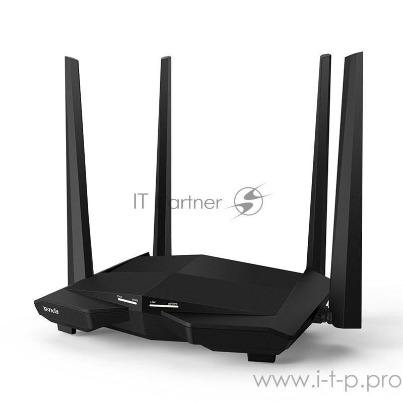 Сетевое оборудование TENDA AC10U AC10U Двухдиапазонный AC1200 Гигабитный WiFi Маршрутизатор (AC 1200, LAN 3*10/100/1000, USB 2.0), 4 антенны 5dBi