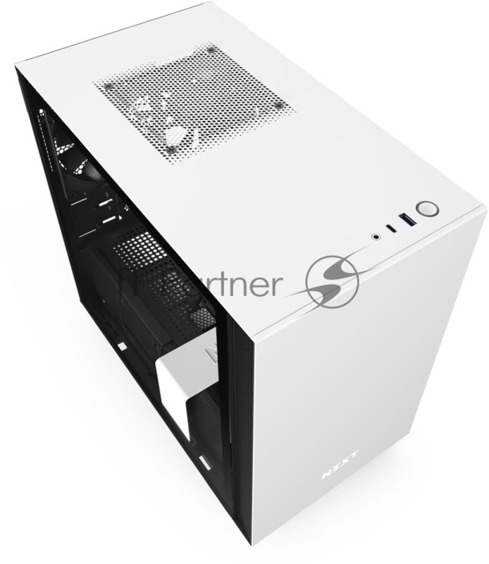 Корпус NZXT СA-H210I-W белый без БП miniITX 3x120mm 2xUSB3.0 audio bott PSU