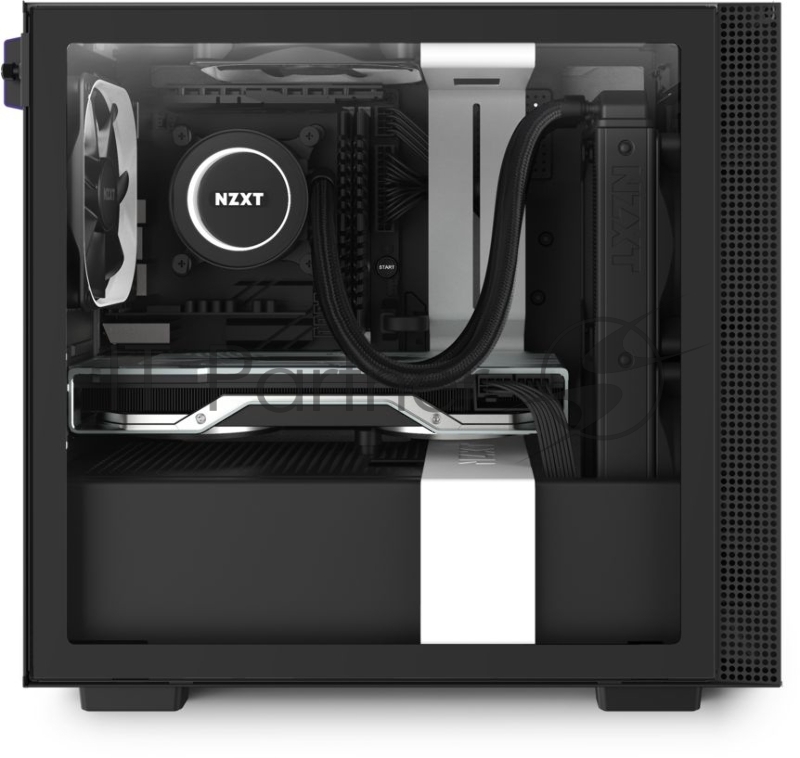 Корпус NZXT СA-H210I-W белый без БП miniITX 3x120mm 2xUSB3.0 audio bott PSU