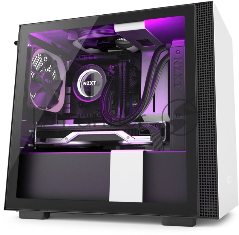 Корпус NZXT СA-H210I-W белый без БП miniITX 3x120mm 2xUSB3.0 audio bott PSU