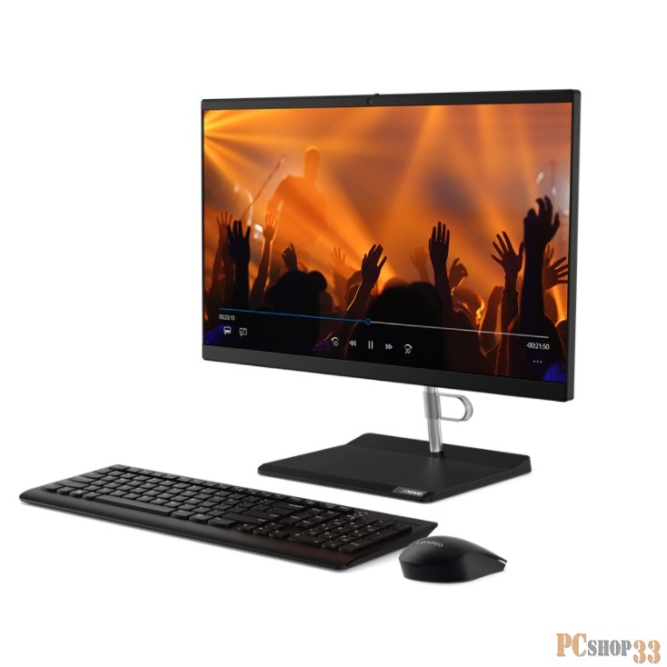 Моноблок Lenovo V50a-24IMB 23,8 i3-10100T, 8GB, 1TB 5400RPM, Intel UHD 630, WiFi, BT, DVD-RW, USB KB&Mouse, NoOS, 1Y OS