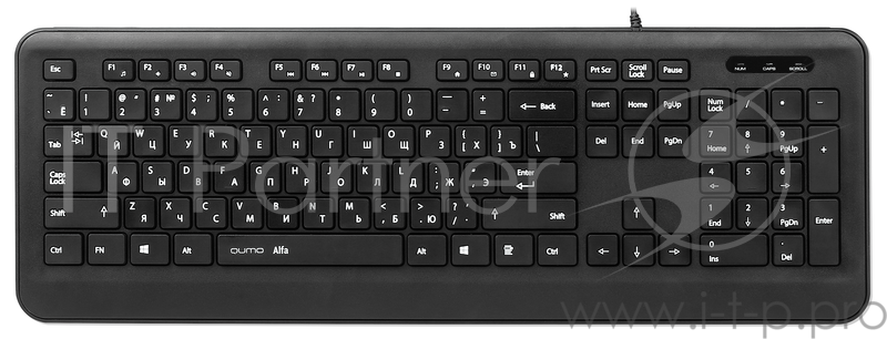 Клавиатура Qumo Alfa К26, проводная, офис
