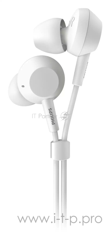 Наушники Philips Headset with microphone TAE4105 white